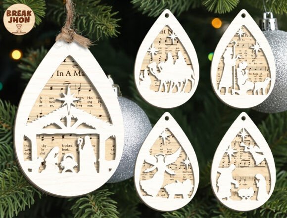 Download Nativity Christmas Ornament SVG - Christmas ornament Collection