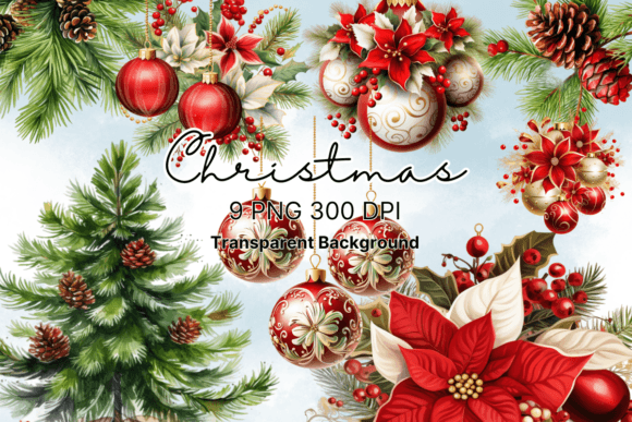 Download Watercolor Christmas Ornaments Clipart - Christmas ornament Collection