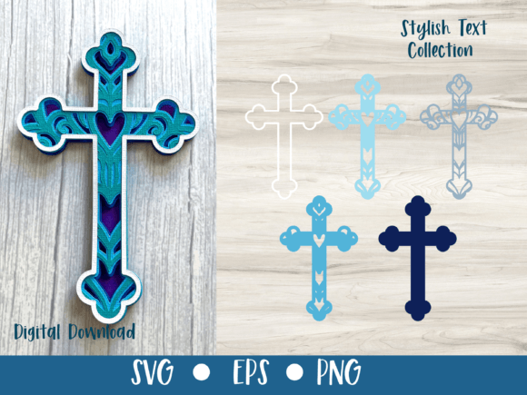 Download Layered Easter Cross SVG - Easter cross svg Collection