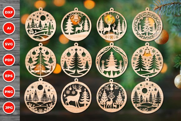 Download Christmas Ornament Laser Cut Svg Bundle - Christmas ornament Collection