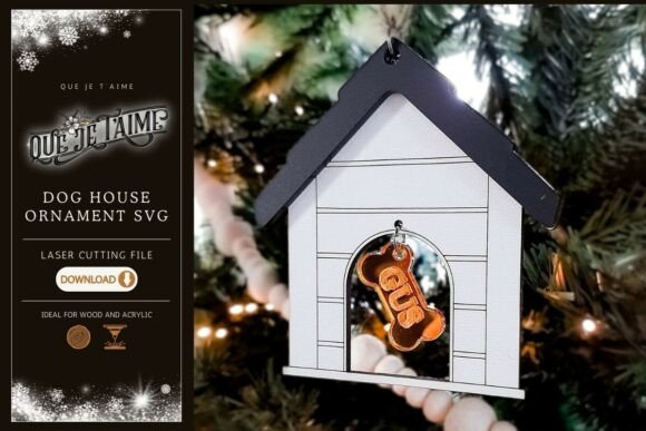 Download Dog House Christmas Ornament SVG - Christmas ornament Collection