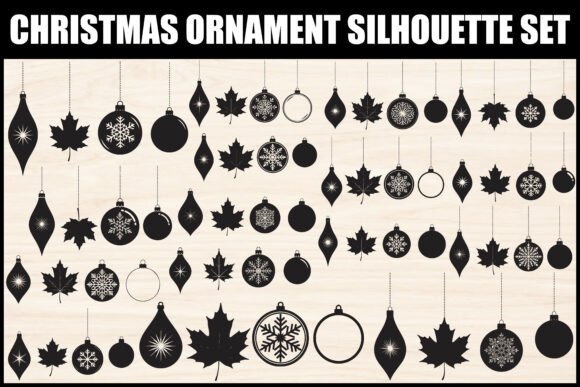 Download Christmas Ornament Silhouette Set - Christmas ornament Collection