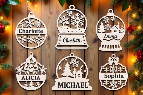 Download Laser Cut Christmas Ornaments SVG Bundle - Christmas ornament Collection
