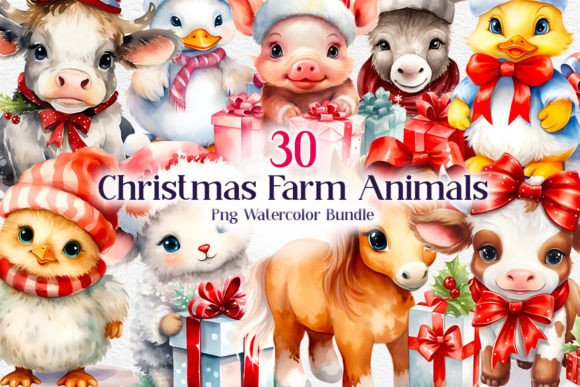 Download Christmas Farm Animals Sublimation PNG - Christmas farm animals Collection