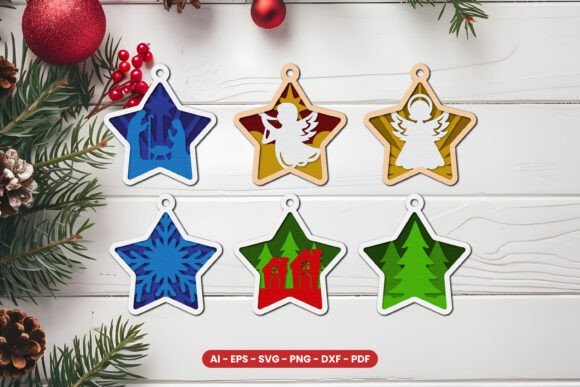 Download Christmas Ornament Lasercut Bundle - Christmas ornament Collection