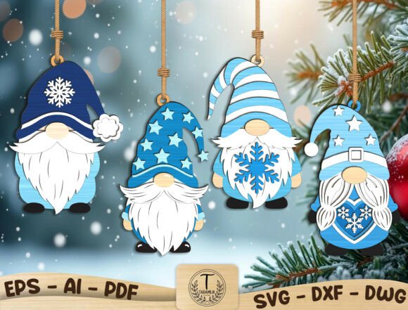 Download Winter Gnomes Christmas Ornament SVG - Christmas ornament Collection