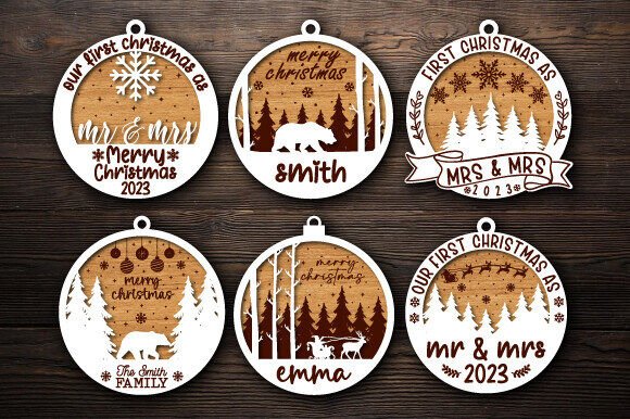 Download Christmas Ornaments Laser Cut Bundle - Christmas ornament Collection