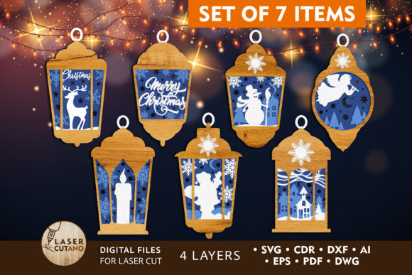 Download CHRISTMAS ORNAMENTS Bundle Craft Files - Christmas ornament Collection