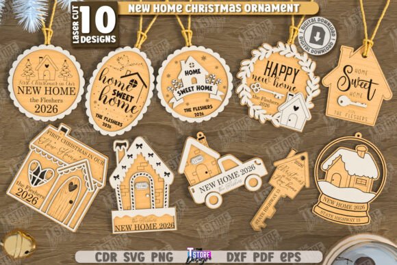 Download New Home Christmas Ornaments Bundle - Christmas ornament Collection