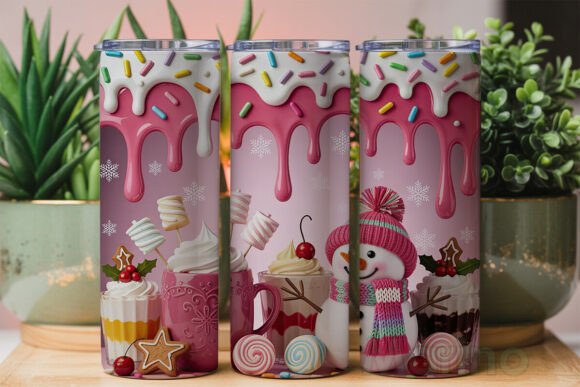 Download Pink Festive Treats 20oz Tumbler Wrap - Festive treats Collection