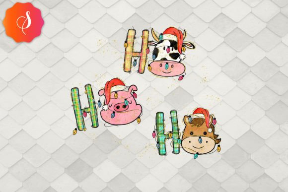 Download Ho Ho Ho Christmas Farm Animals - Premium Resources