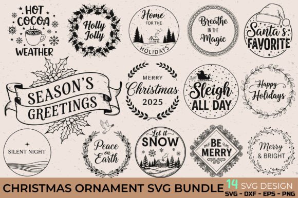 Download Christmas Ornament SVG Bundle - Christmas ornament Collection